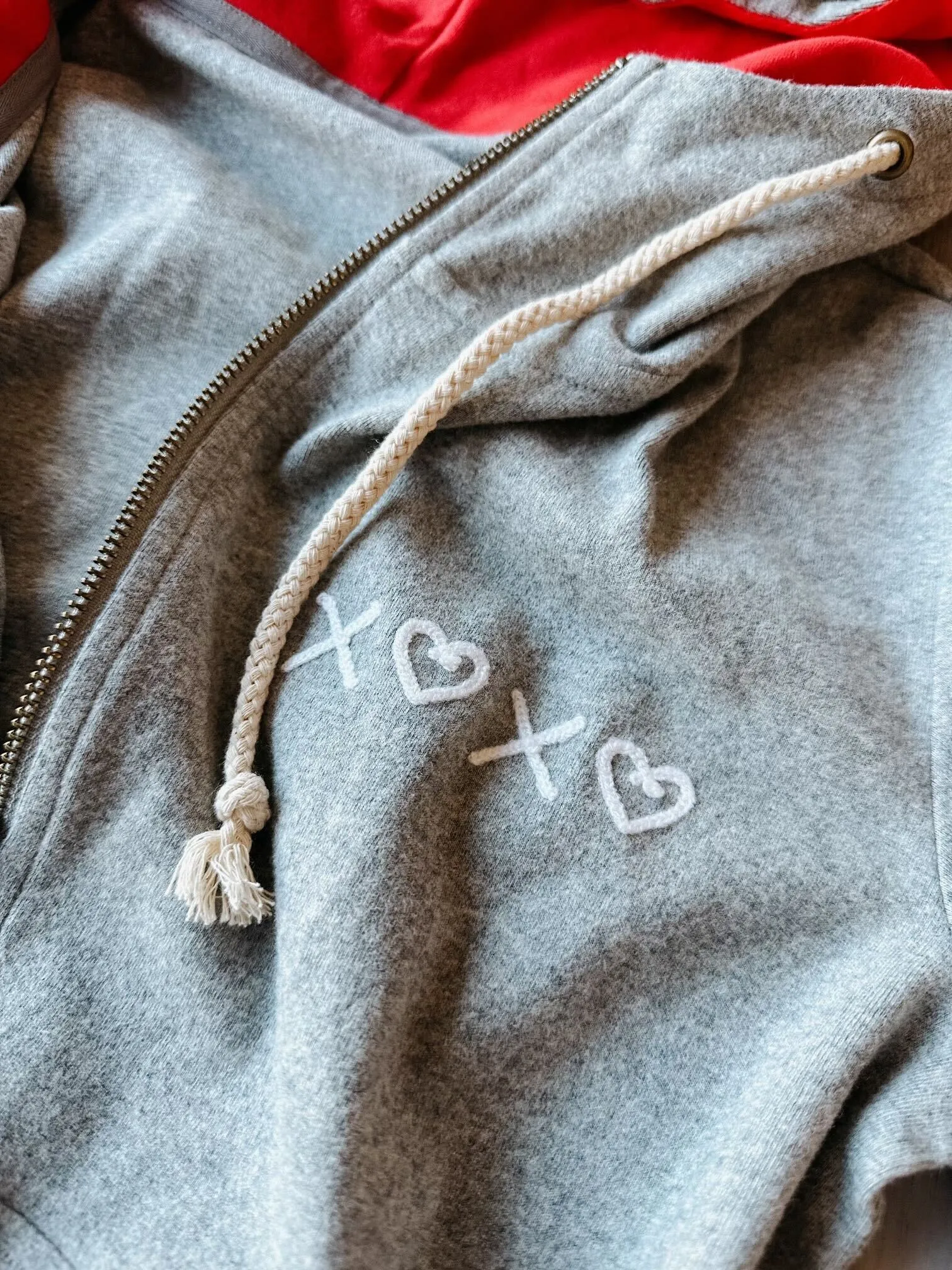 Ampersand Avenue Fullzip Sweatshirt - Hugs & Kisses