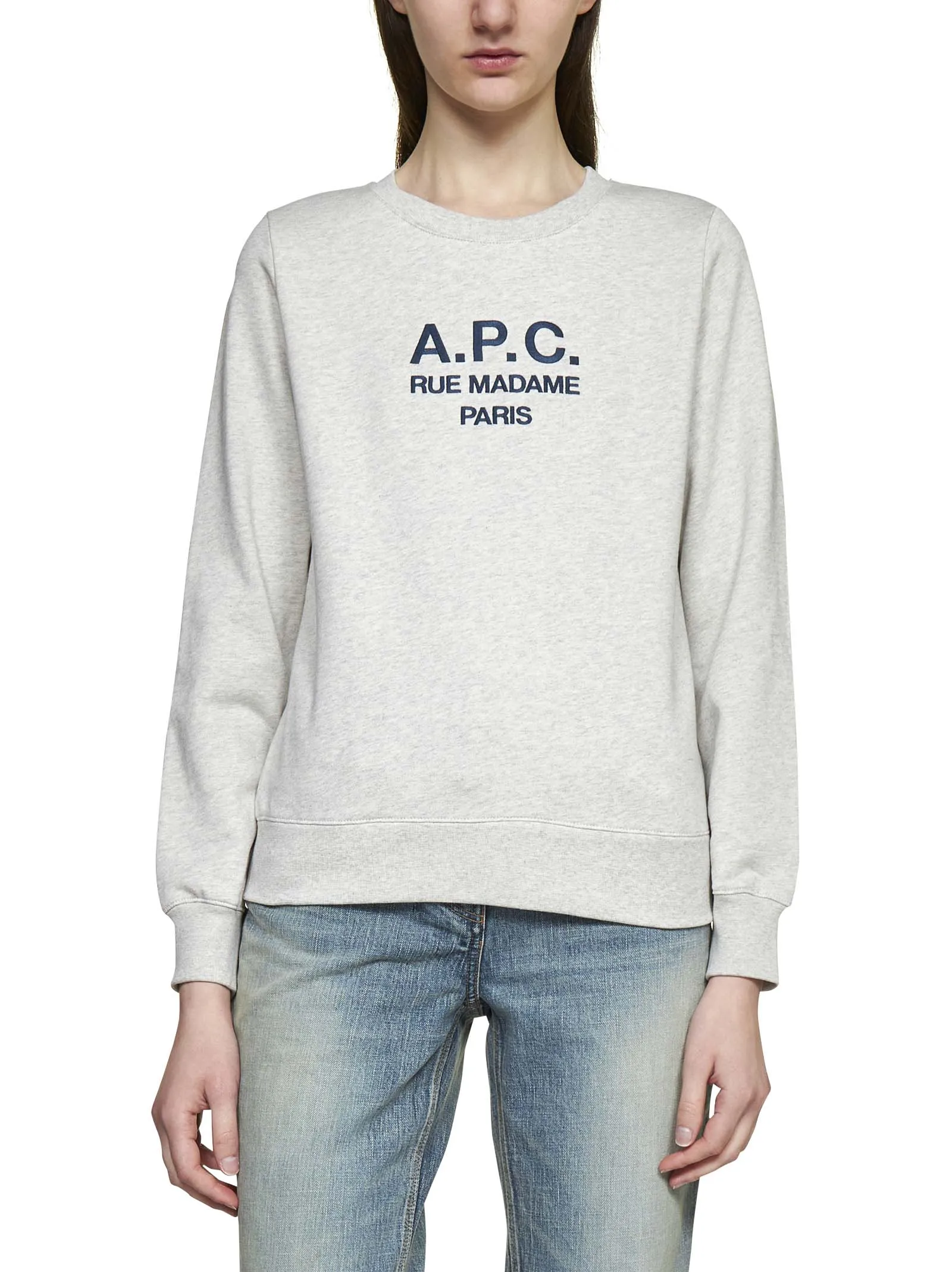 A.P.C. Logo Embroidered Crewneck Sweatshirt