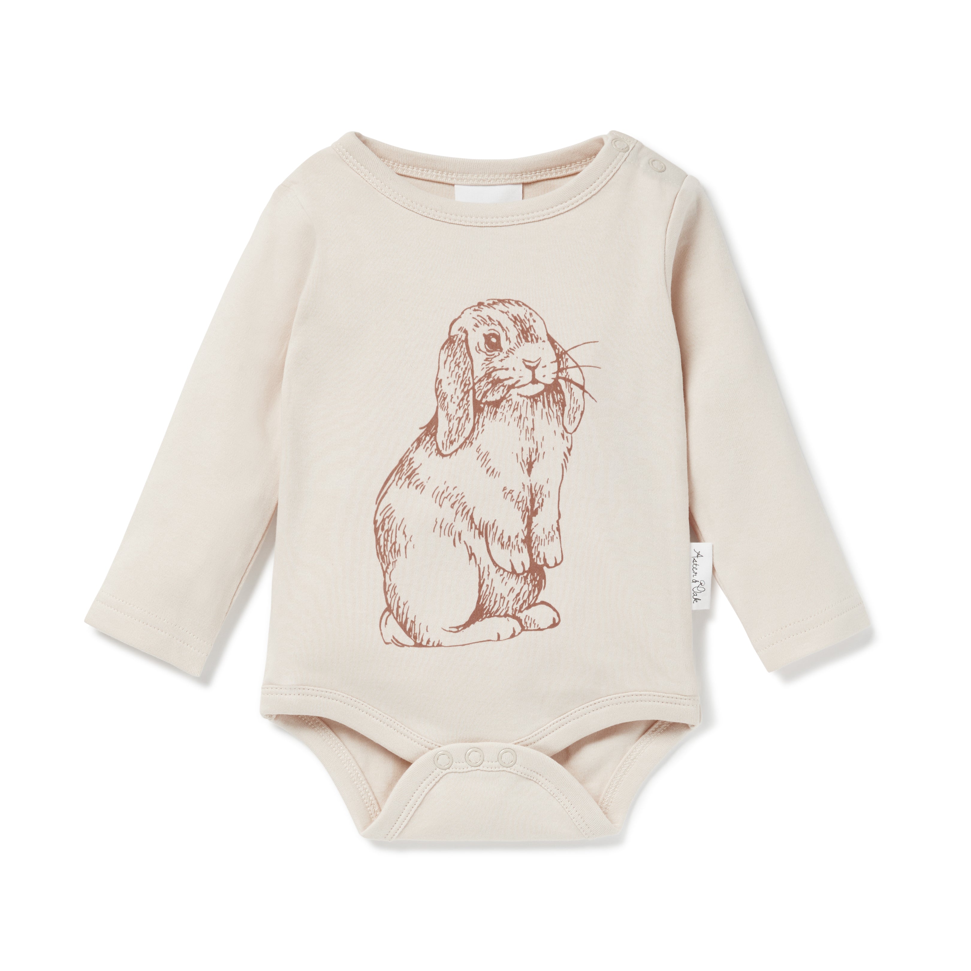 Aster & Oak Bunny Print Onesie