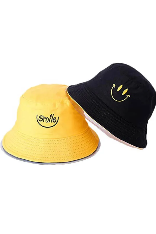 BK Brand Reversible Smiley Bucket Hat