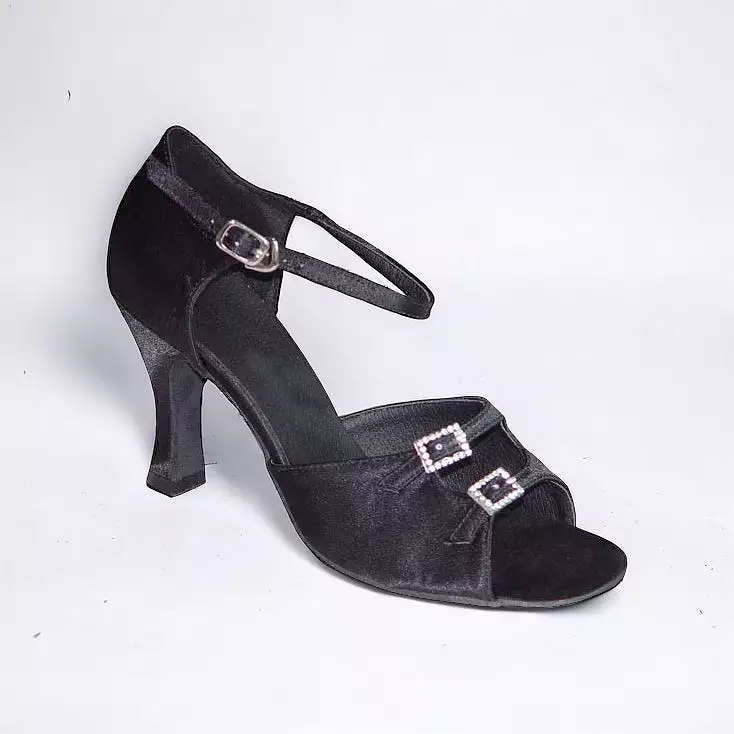 Black Satin Diamonds, Adjustable Width # 161901