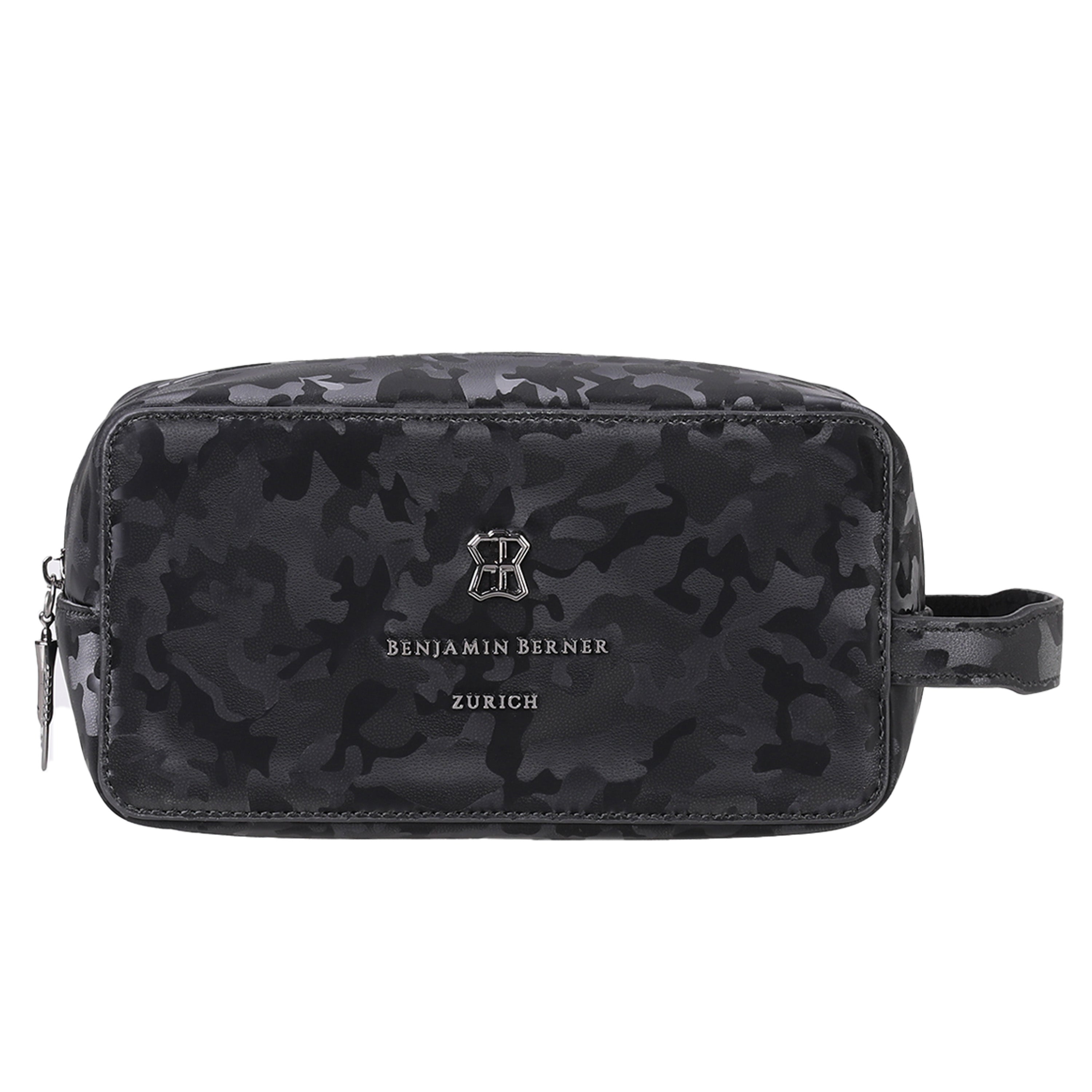 BNJ WASHBAG BLACK REFLECTIVE  CAMOUFLAGE CALFSKIN