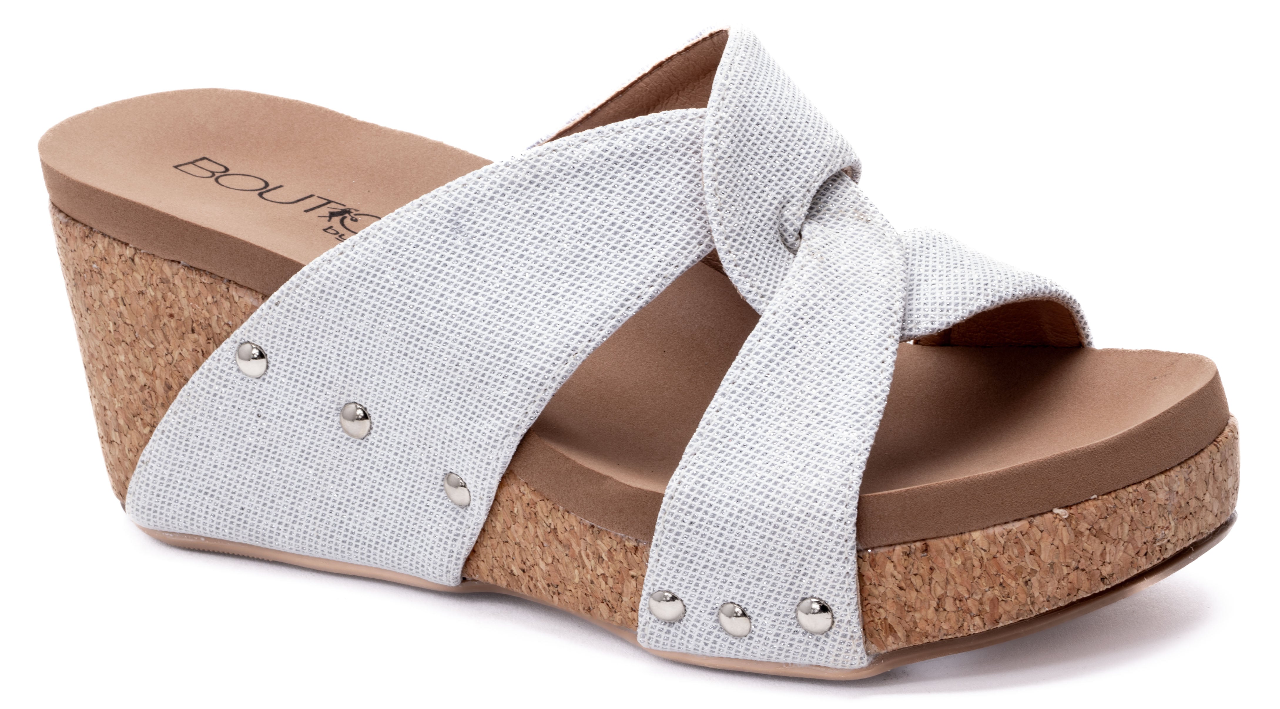 Bonny Wedge in Silver Shimmer