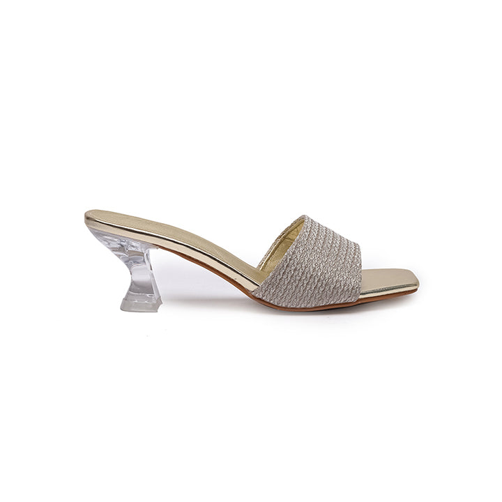 Clear Mid Heel Mule HL 113