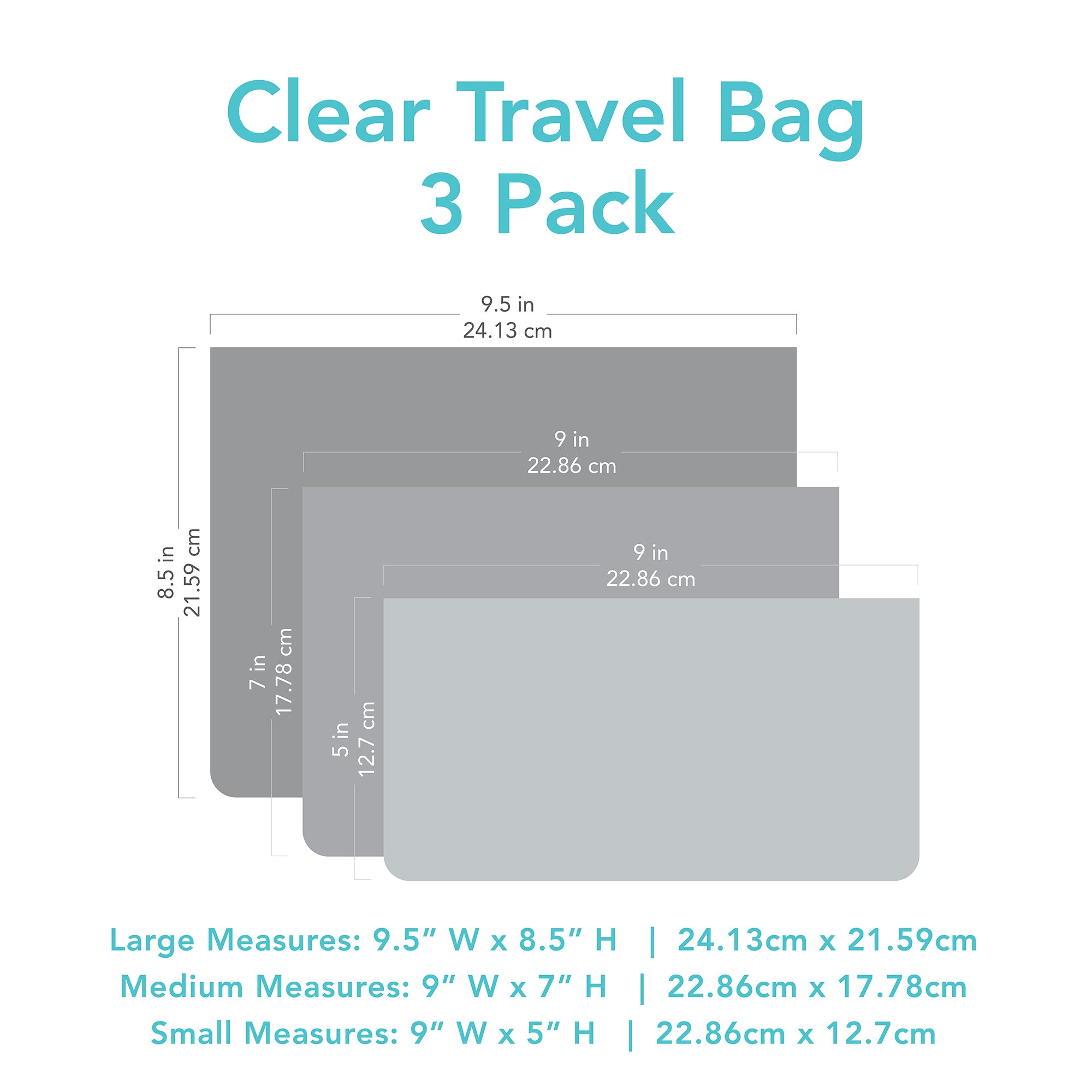 Clear Travel Bag 3-Pack: Super Mario Mashup