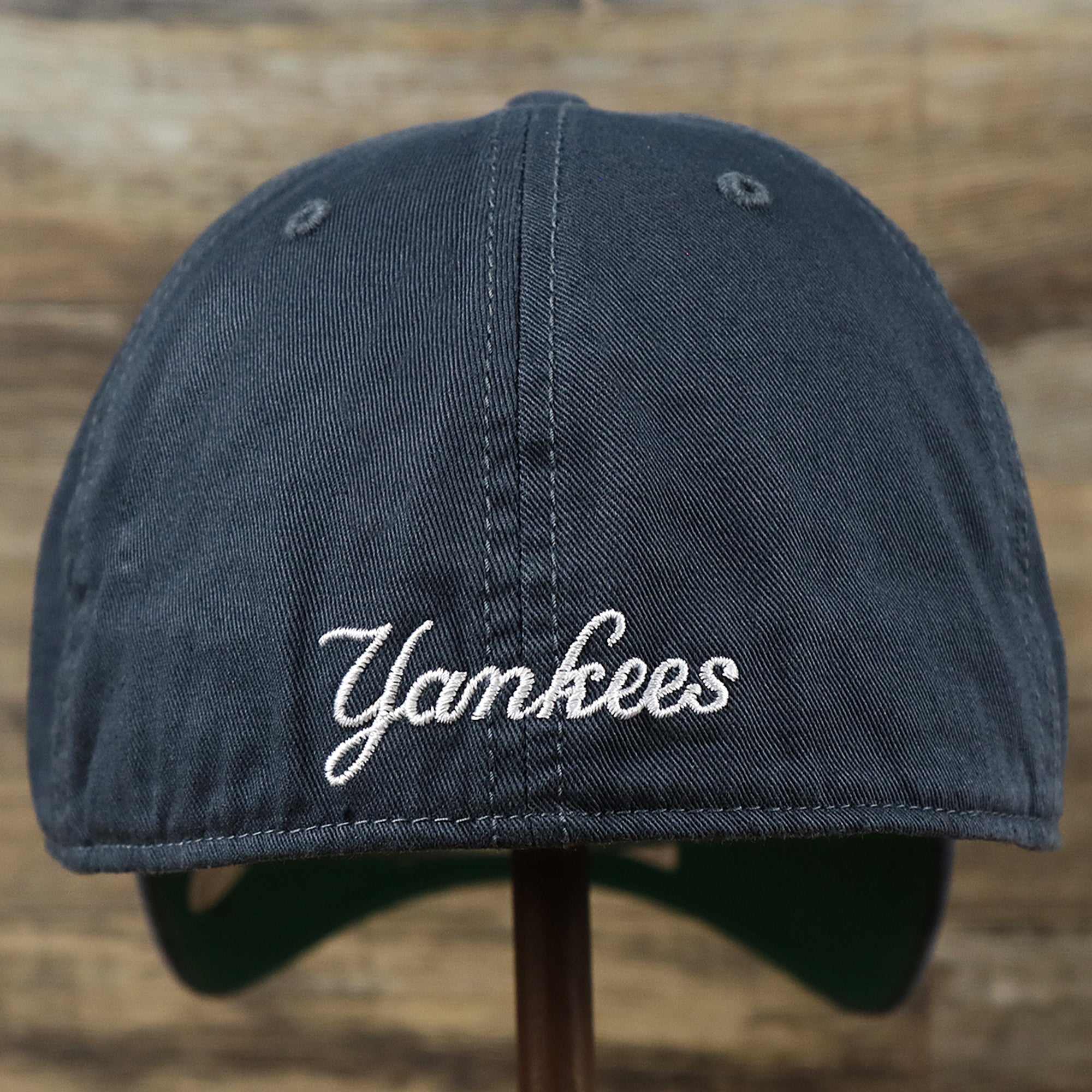 Cooperstown New York Yankees Green Bottom Yankees Wordmark Fitted Cap | Vintage Navy Fitted Cap