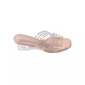 Criss-cross strap Clear Mule BB 09