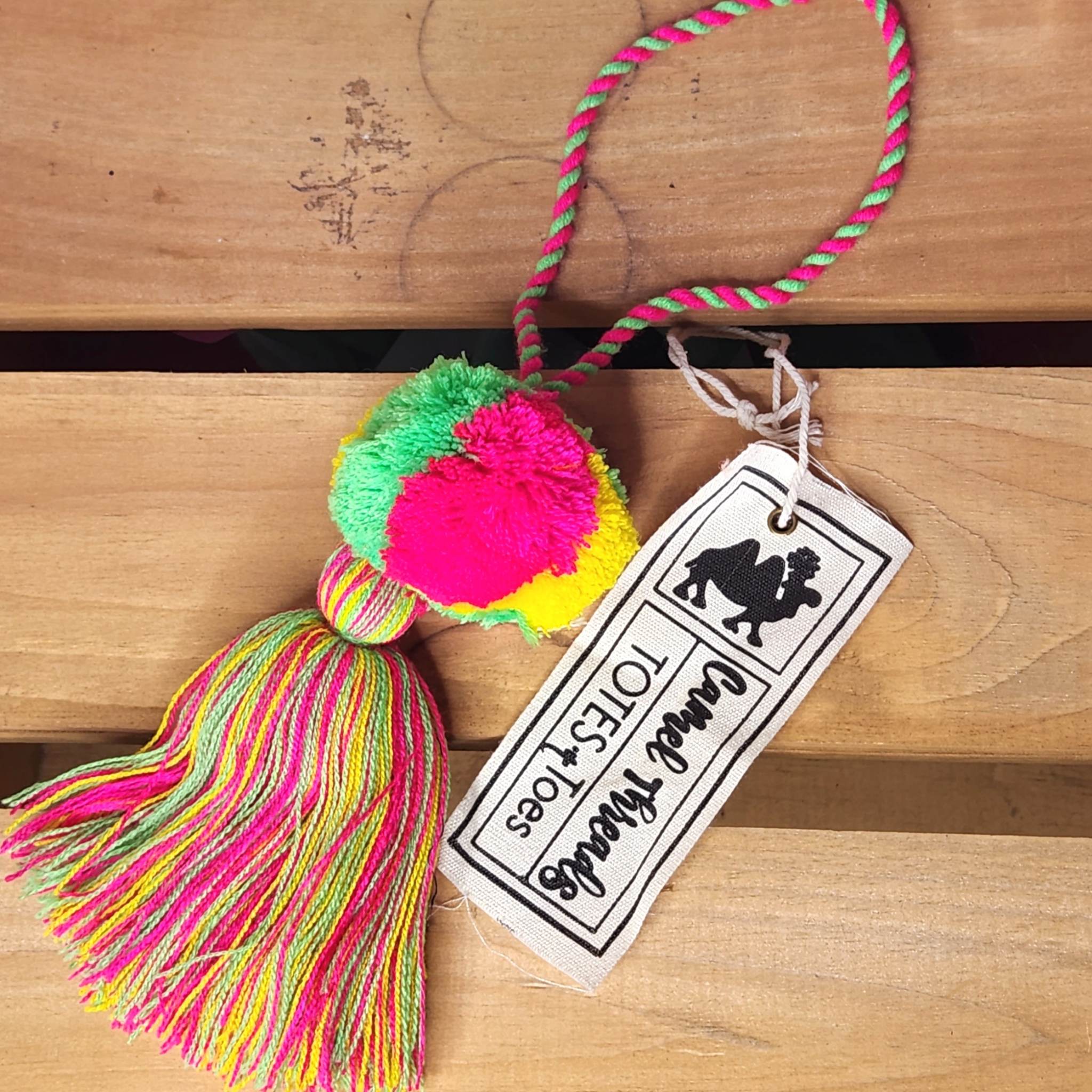 CT Spring Green Pom Pom Tassel