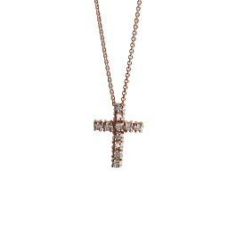 Dainty Rose Gold Cross Necklace