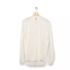 Delikatessen Zen Shirt stripe white jacquard