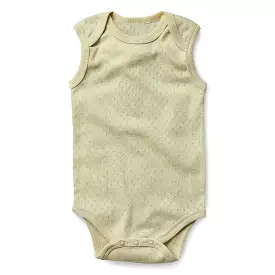 Fibre for Good Pointelle Sleeveless Body Suit - Sage