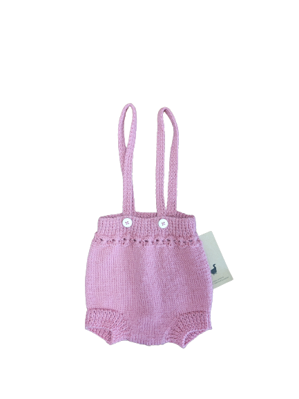 Handknit Romper - Pink