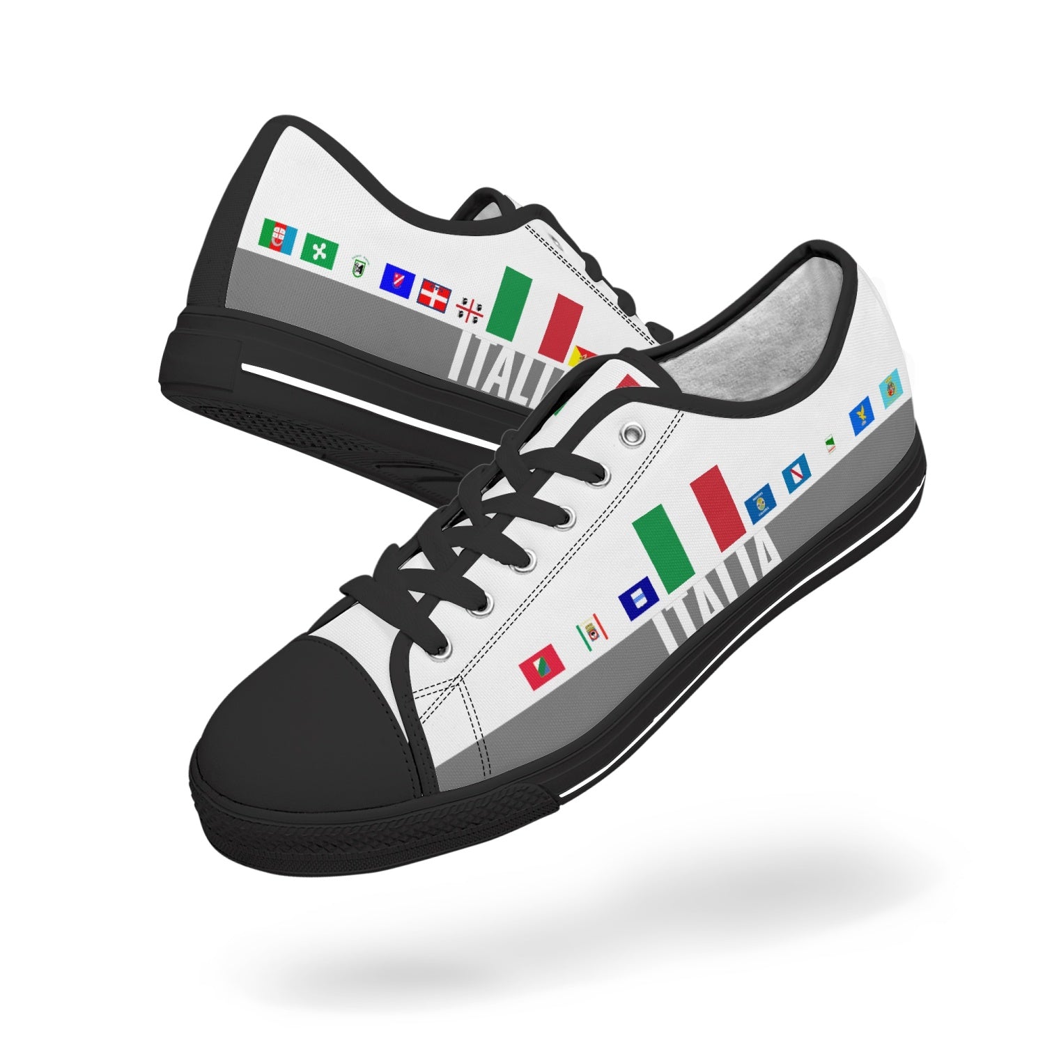 Italy regions white Shoes Low-top V2