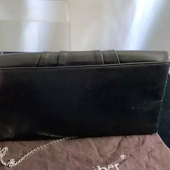 JudithLeiberblack clutch with art decoration clasp