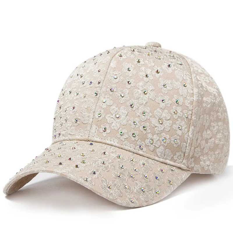 Kamila Crystal Hat in Nude