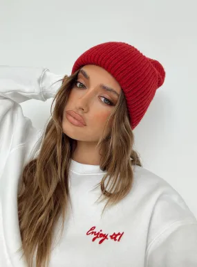 Lucano Beanie Red