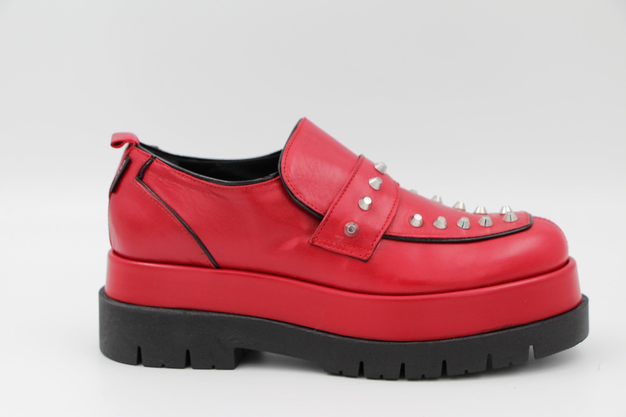 MARCO MOREO Red Platform Loafer C2090