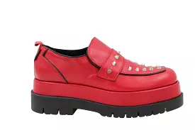 MARCO MOREO Red Platform Loafer C2090