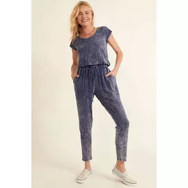 Mineral Washed Finish Knit Jumpsuit