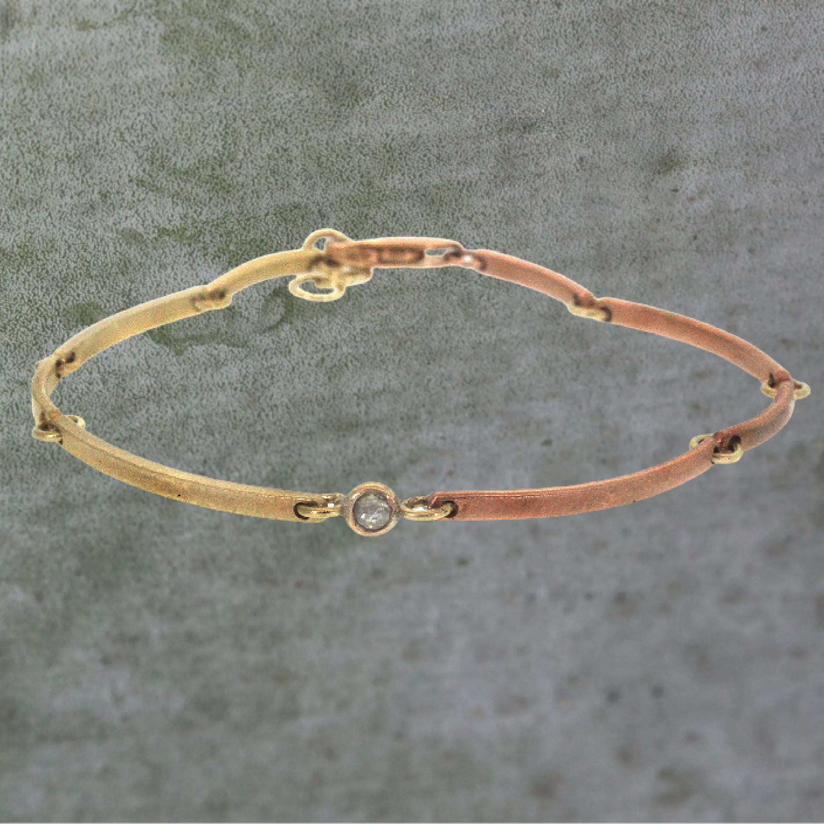 Mixed Metal & Diamond Bracelet