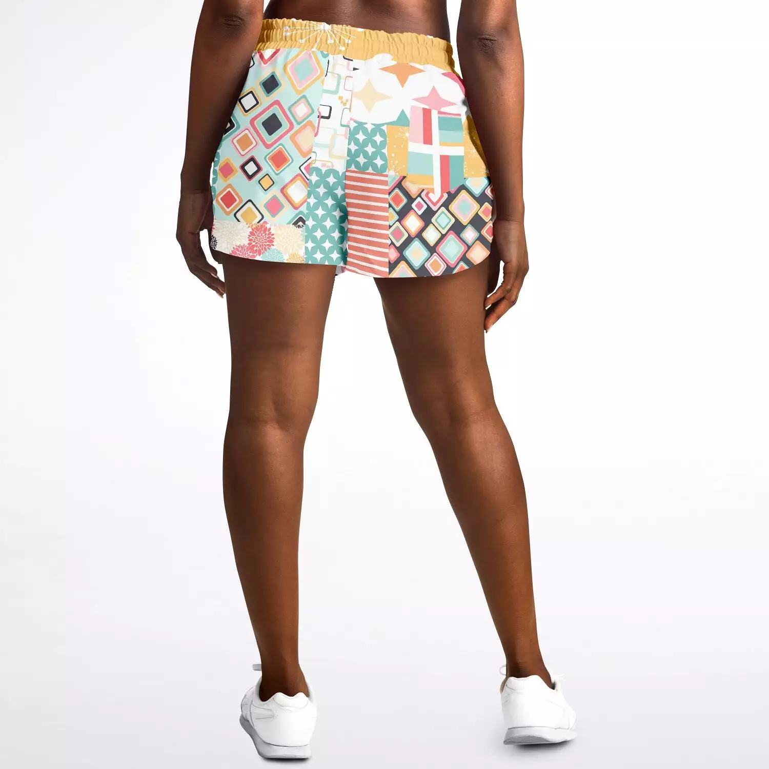 Old Miami Geo Patchwork Running Shorts