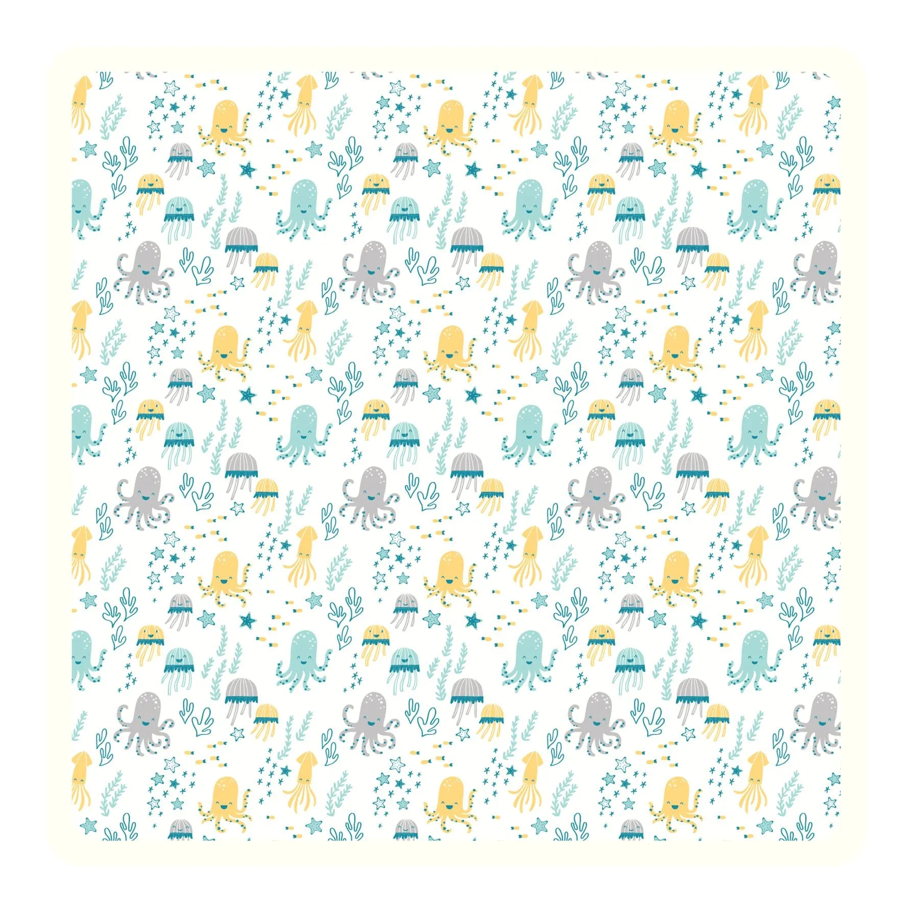 Organic Cotton Baby Blanket - Sea Life