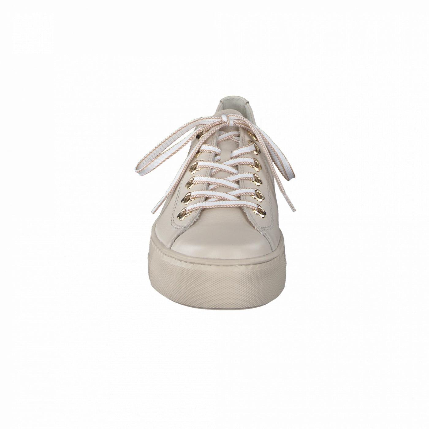 PAUL GREEN 5113 Cream leather platform trainer