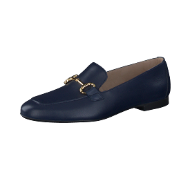 PAUL GREEN Navy Leather Loafer 2596