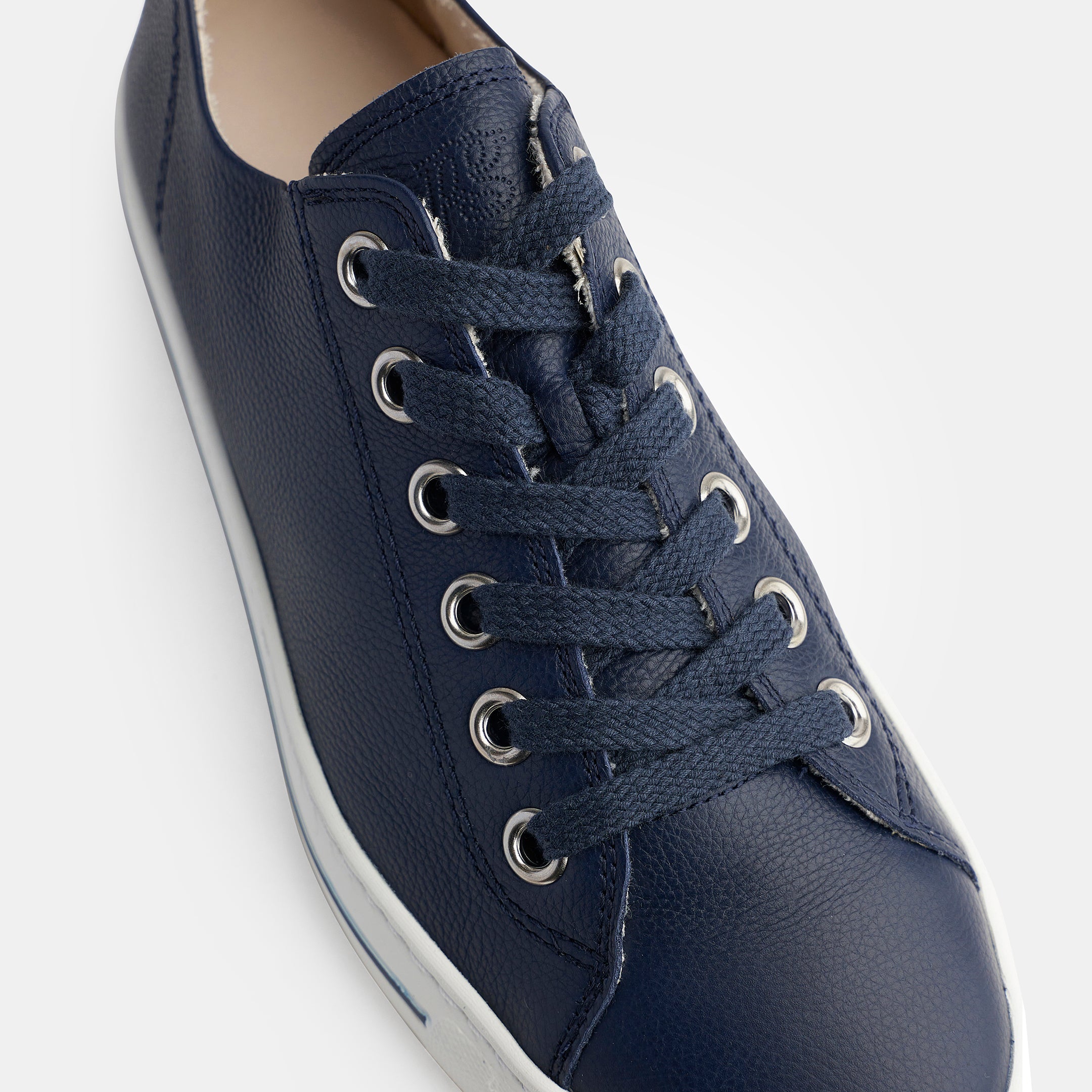 PAUL GREEN Navy Leather Trainer 4704