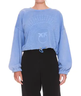 Pinko GLogo Detailed Cropped Sweatshirt