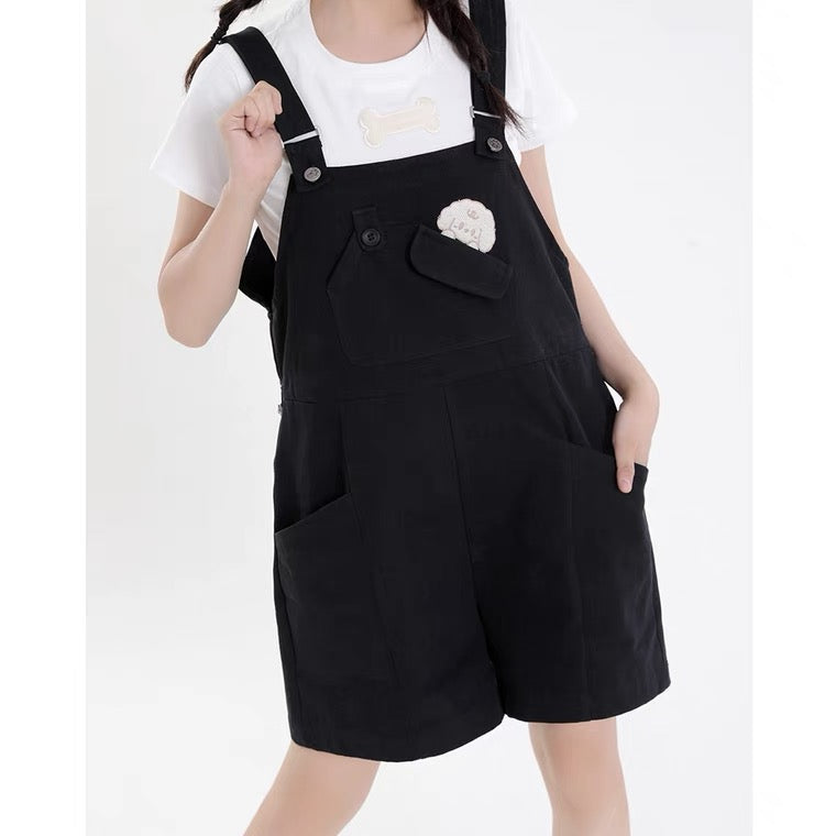 puppy overall jumpsuit rompers