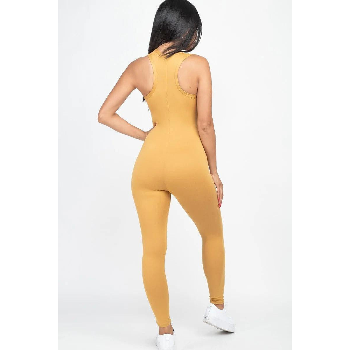 Racer Back Bodycon Jumpsuit