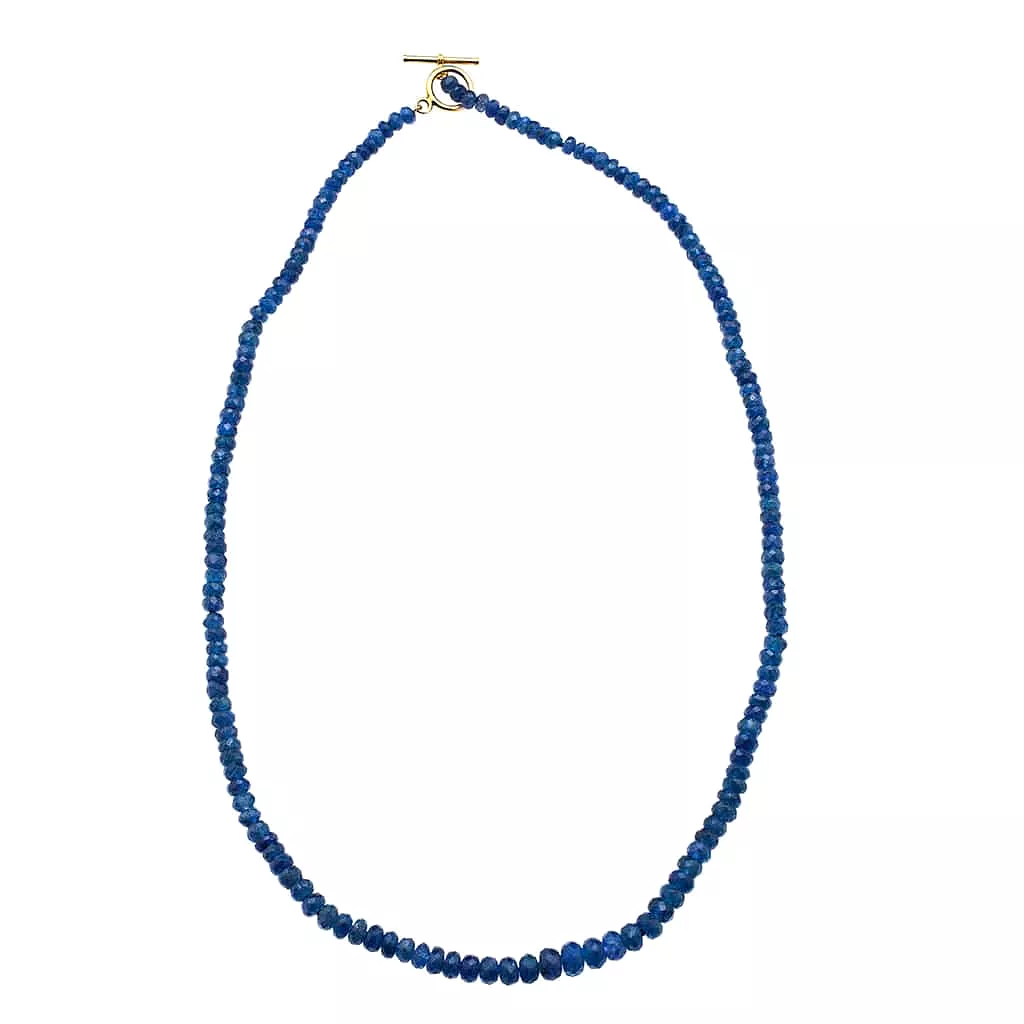 Sapphire Beads & 14K w/ Toggle Clasp