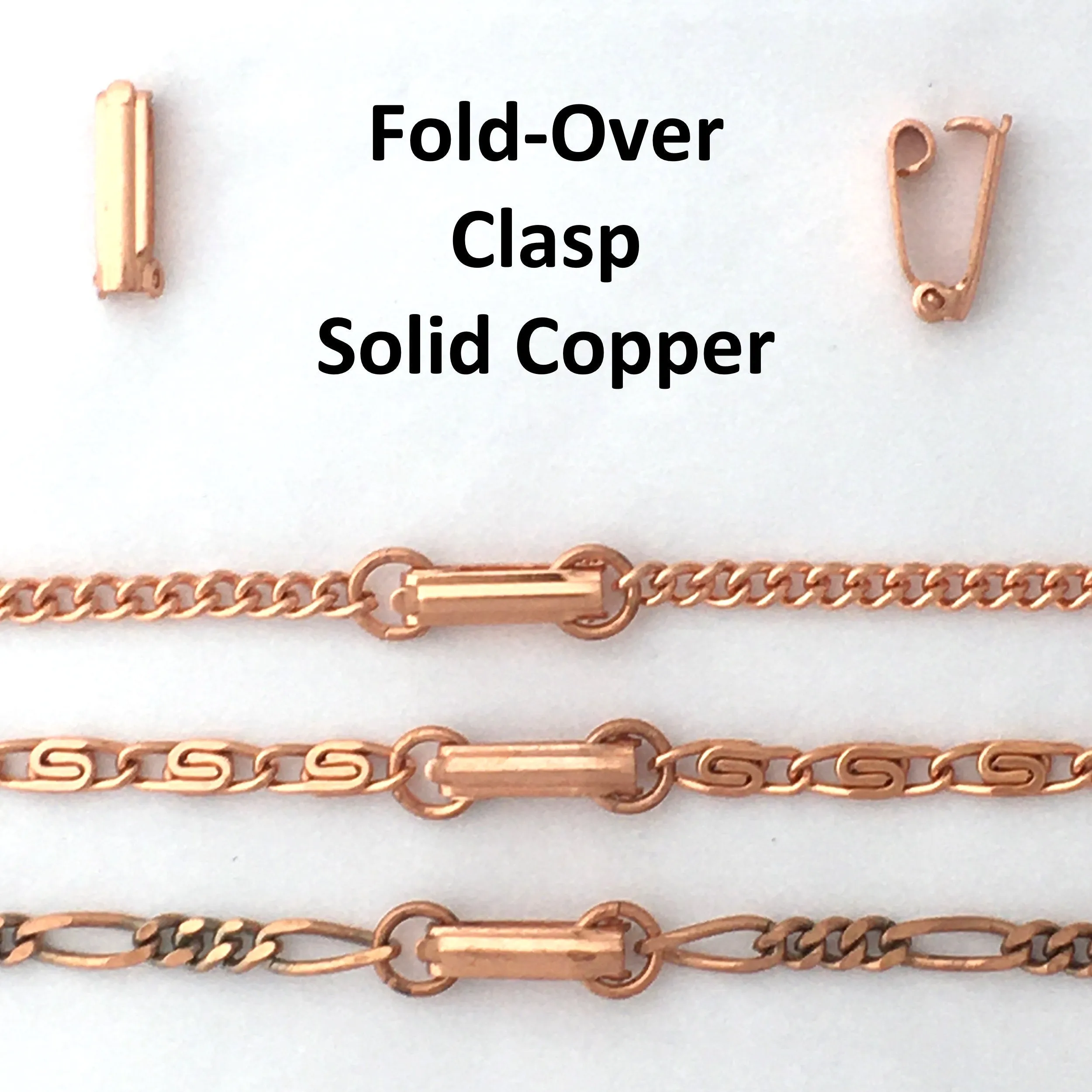 Solid Copper Necklace Chain Fine Copper Figaro Chain Necklace NC41 Italian Style Figaro Solid Copper Chain Necklace 24 Inch Chai