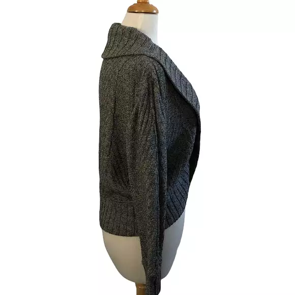 St. John Single Clasp Grey Cardigan