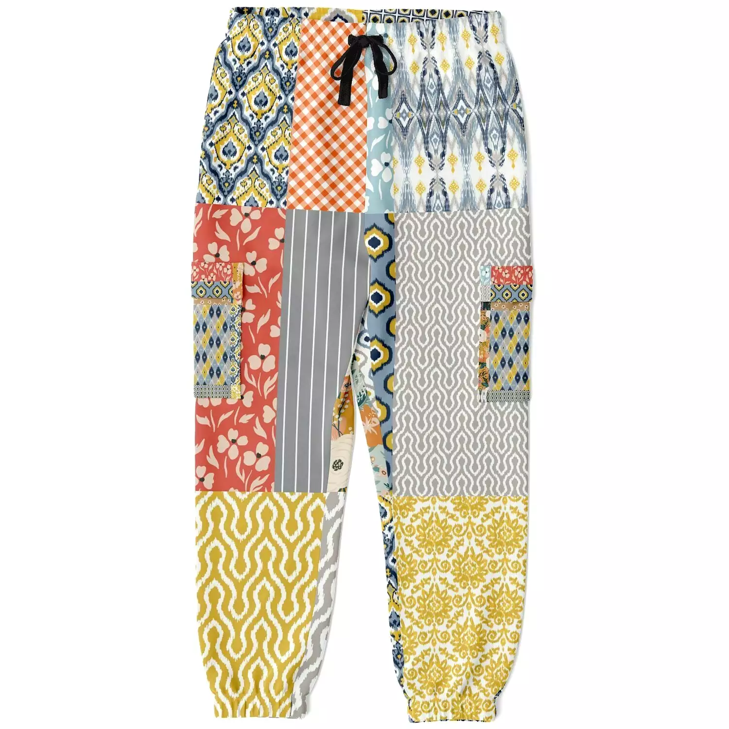 Tallulah Bankhead Yellow Patchwork Unisex Cargo Sweats