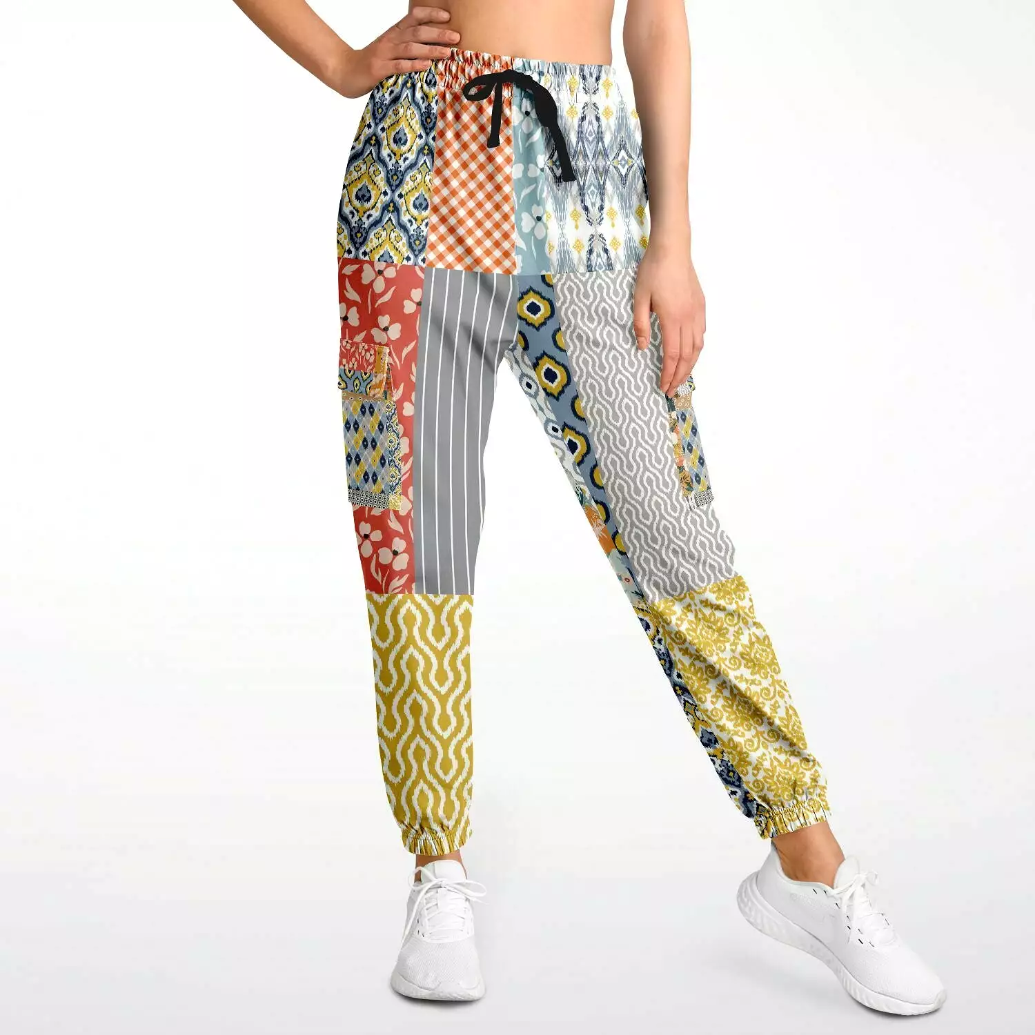 Tallulah Bankhead Yellow Patchwork Unisex Cargo Sweats