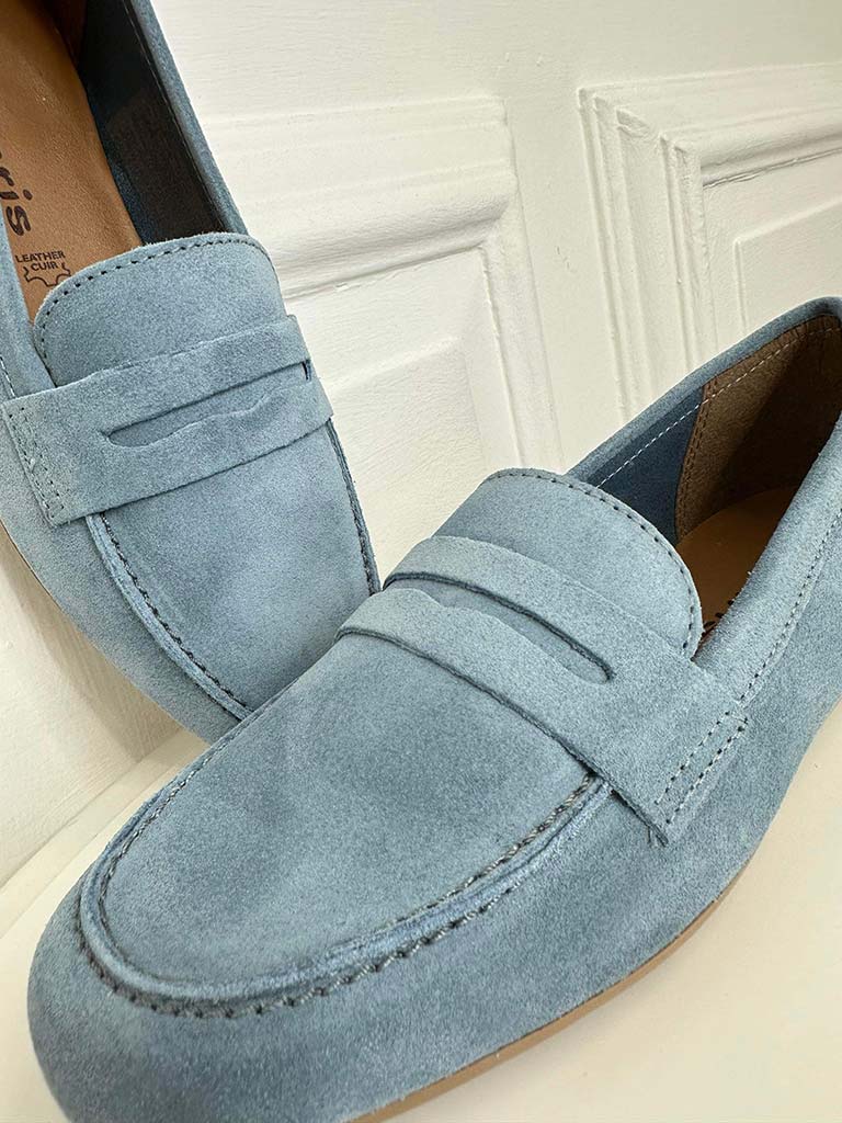 Tamaris Suede Loafers - Blue