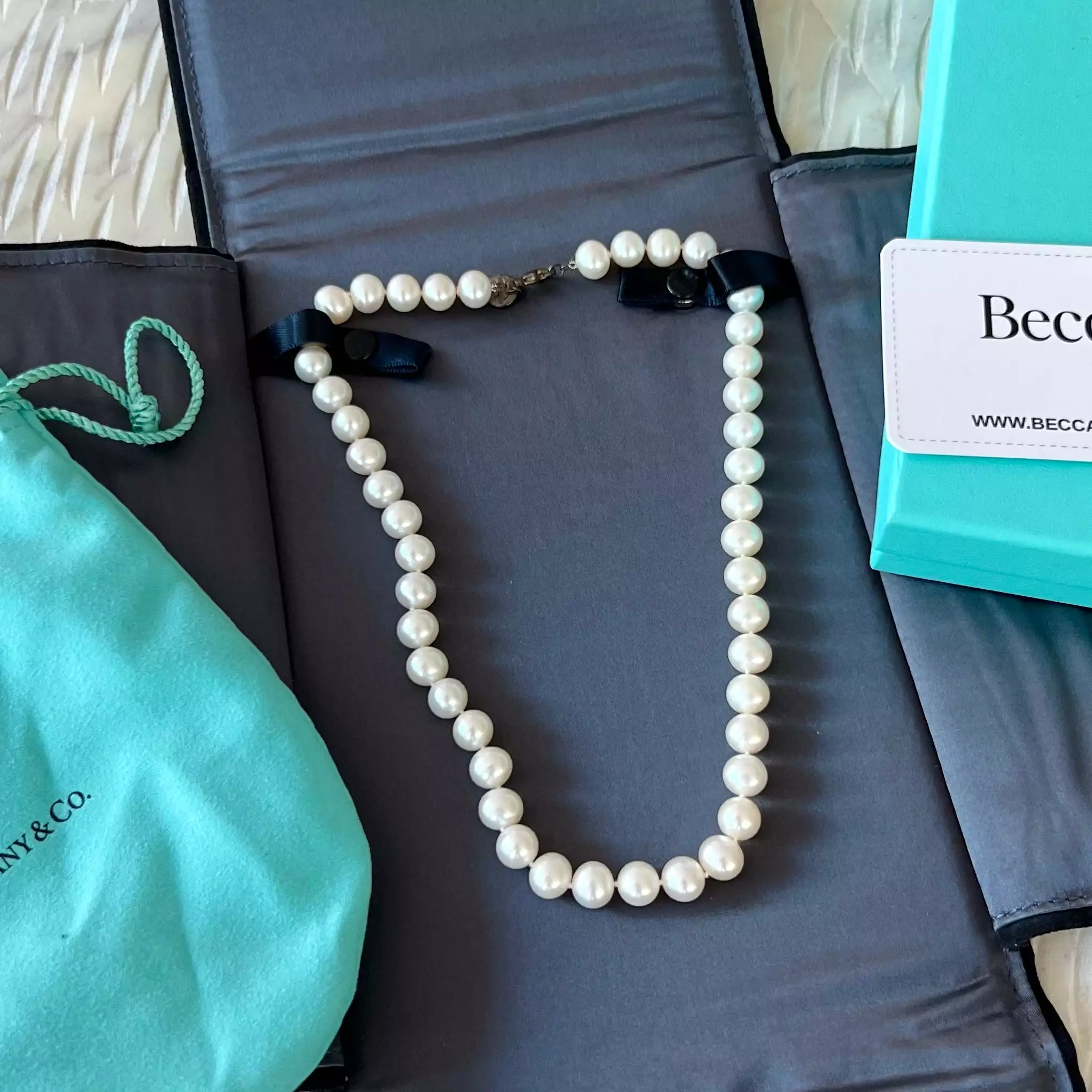 Tiffany & Co. Pearl Necklace with silver clasp