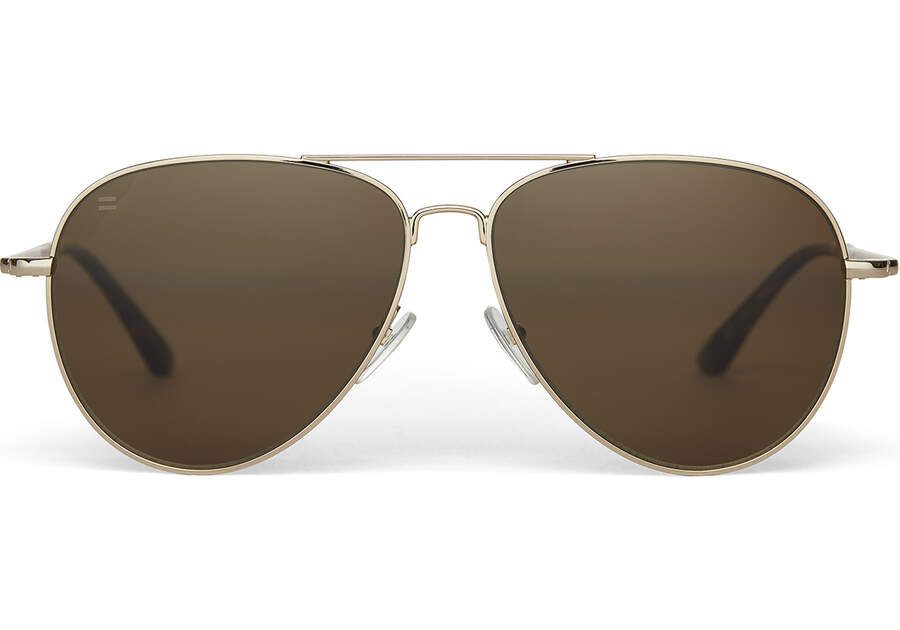 TOMS SUNGLASSES HUDSON GOLD/BROWN