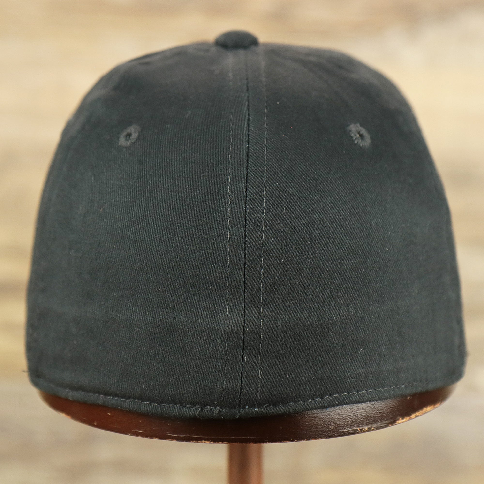 Youth Jet Black Structured Cotton Blank Flexfit Cap | Kid’s Black Stretch Fit Caps