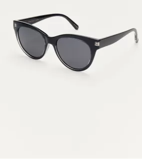 Z SUPPLY BRIGHT EYED SUNGLASSES - CRYSTAL BLACK / GREY